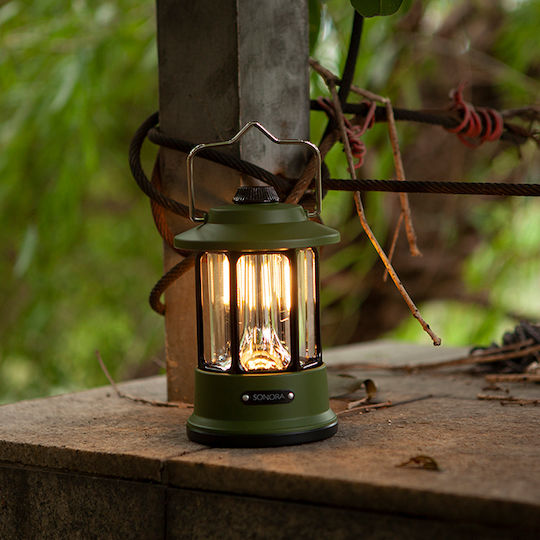 Sonora Amelia Lantern Led Rechargeable for Camping with Flashlight & Powerbank 170lm 5W Khaki