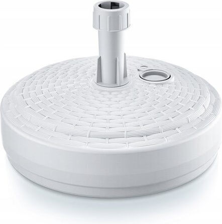 Prosperplast Βάση Ομπρέλας Νερού-Άμμου Πλαστική 38-38mm 10lt Στρογγυλή Λευκή