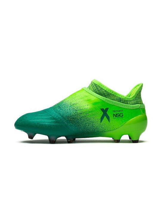 Adidas Jr X 16 Kids Molded Soccer Shoes Green