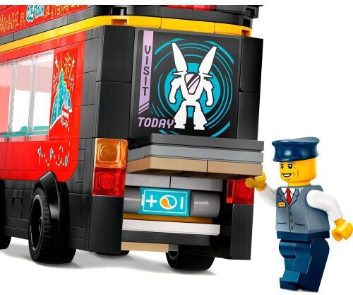 LEGO City Red Double-decker Sightseeing Bus for Ages 7+ 384 Pieces