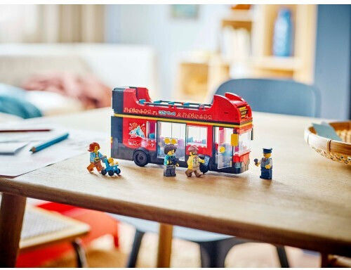 LEGO City Red Double-decker Sightseeing Bus for Ages 7+ 384 Pieces
