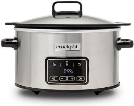 CrockPot Мултикукър За Бавно Готвене 210W С Капацитет 6.5л Сребрист