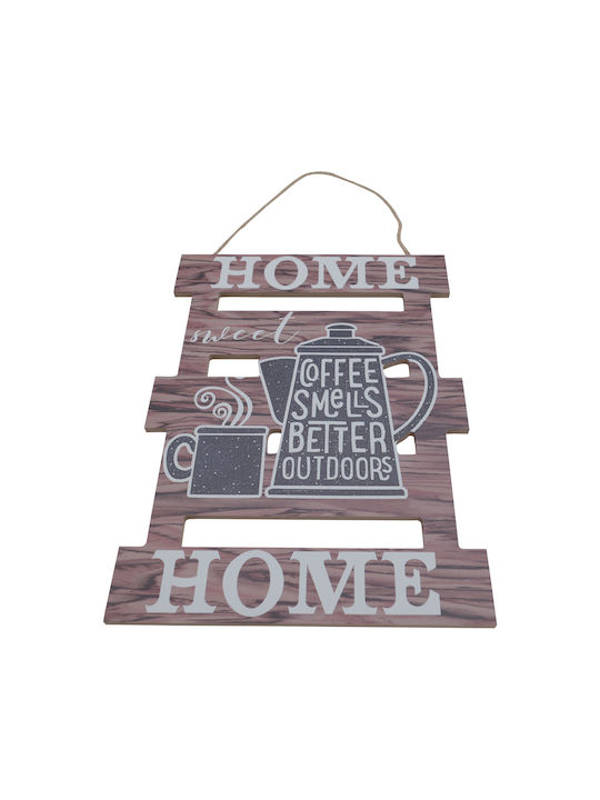Uncle George Hanging Brown Wooden Wall Decor 30x0.5x21.5cm