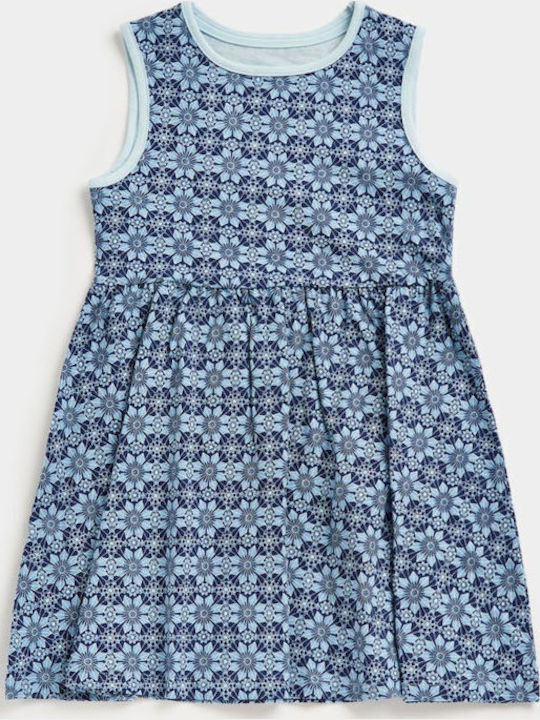 Παιδικό Φόρεμα Floral Μπλέ
