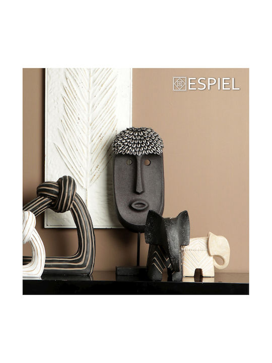 Figure Face Base Polyresin Black 52cm