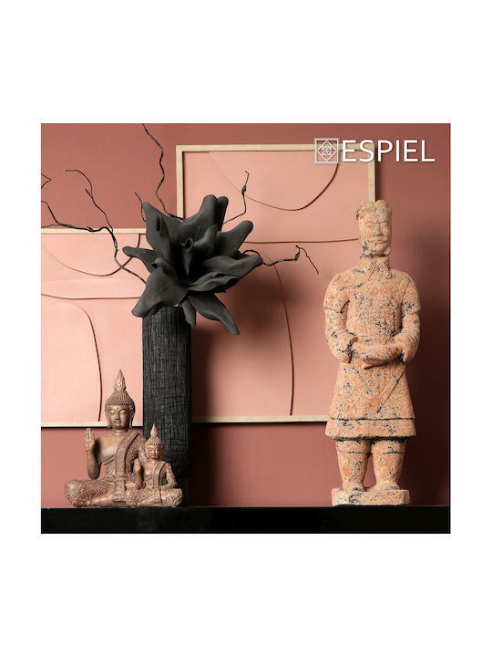 Sitzende Buddha-Figur L Polyresin Beige 33cm
