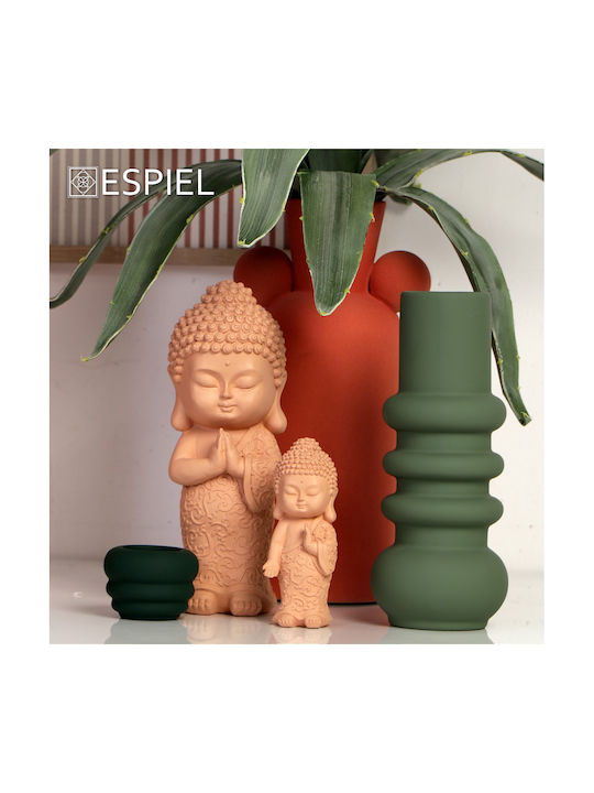 Buddha Figure Polyresin Beige 25.8cm