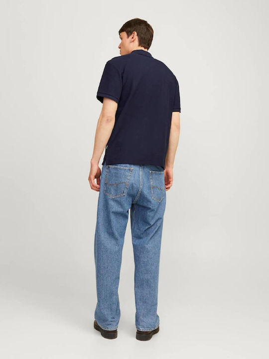 Jack & Jones Bluza Bărbătească cu Mânecă Scurtă Polo BLUE