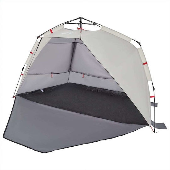 vidaXL Καλοκαιρινή Σκηνή Camping Γκρι για 3 Άτομα 370x180x116εκ.