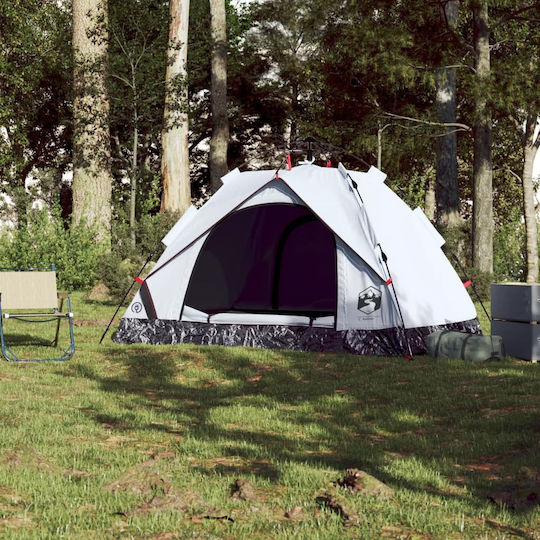 vidaXL Σκηνή Camping Igloo Λευκή για 2 Άτομα 360x135x105εκ.