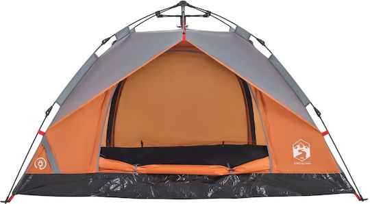 vidaXL Camping Tent Igloo Orange for 2 People 360x135x105cm