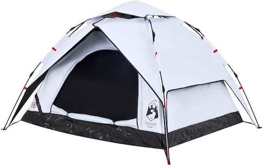 vidaXL Camping Tent Igloo White with Double Cloth for 3 People 230x200x128cm