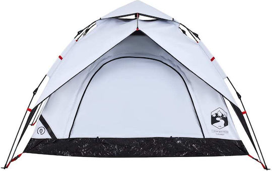 vidaXL Camping Tent Igloo White with Double Cloth for 3 People 230x200x128cm