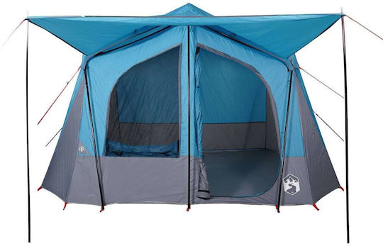 vidaXL Camping Tent Tunnel Blue for 5 People
