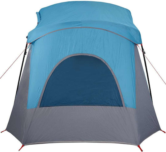 vidaXL Camping Tent Tunnel Blue for 5 People