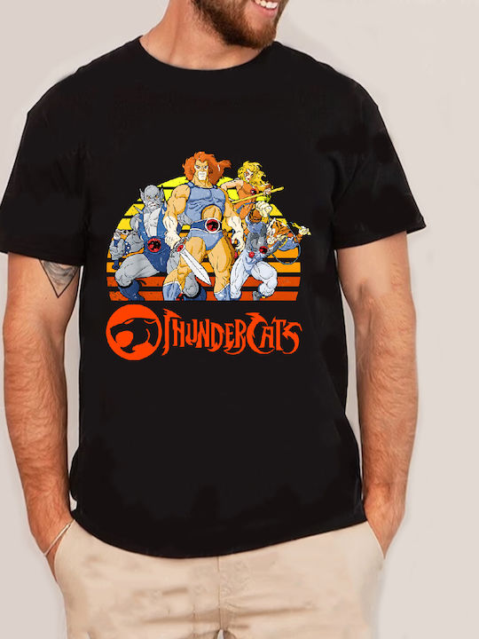 Fruit of the Loom Thundercats Μπλούζα Μαύρη Βαμβακερή