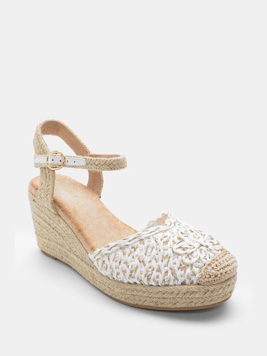 Luigi Women's Platform Espadrilles White