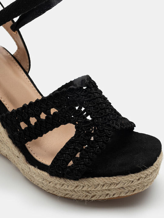 Luigi Women's Platform Espadrilles Black