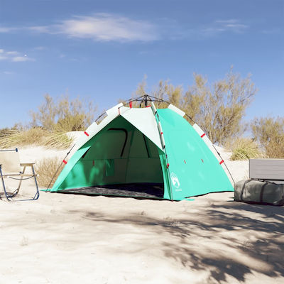 vidaXL Σκηνή Camping Πράσινη 3 Εποχών για 3 Άτομα 370x180x116εκ.