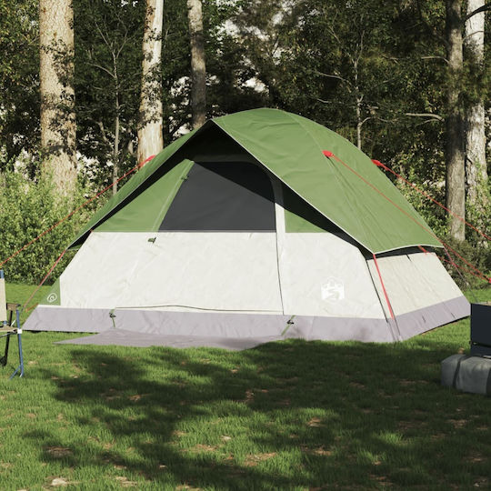 vidaXL Camping Tent Igloo Green for 6 People