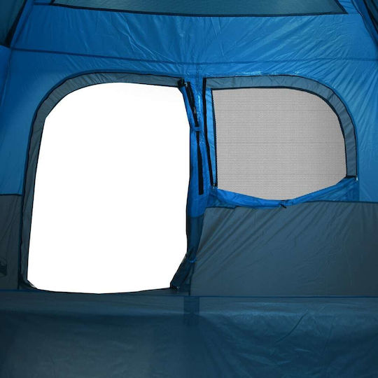 vidaXL Camping Tent Cabin Blue 3 Seasons for 6 People 310x275x200cm