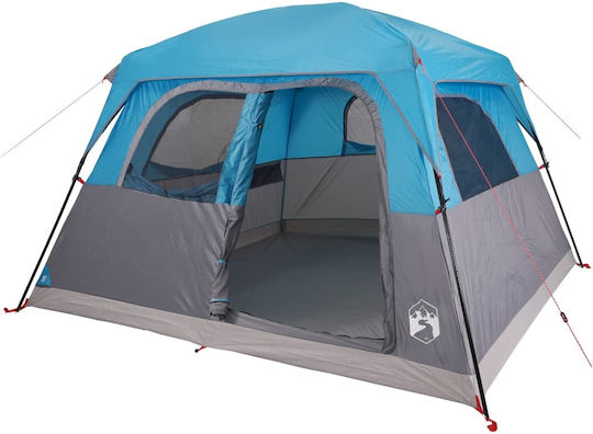 vidaXL Camping Tent Cabin Blue 3 Seasons for 6 People 310x275x200cm