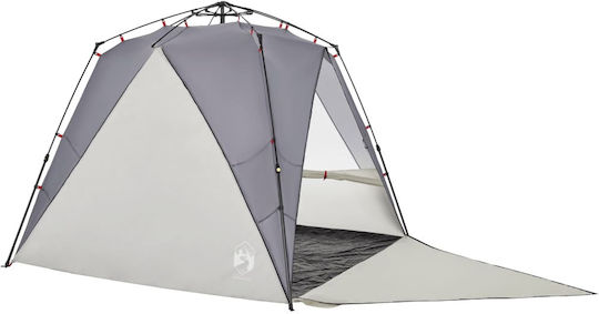 vidaXL Καλοκαιρινή Σκηνή Camping Γκρι για 4 Άτομα
