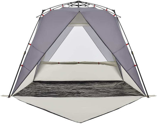 vidaXL Καλοκαιρινή Σκηνή Camping Γκρι για 4 Άτομα