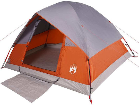 vidaXL Camping Tent Igloo Orange for 6 People 305x305x183cm