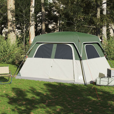 vidaXL Cort Camping Verde 3 Sezoane pentru 6 Persoane