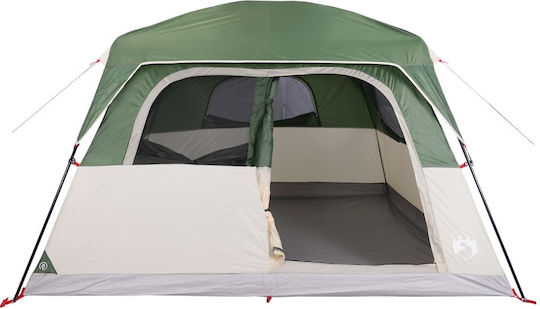 vidaXL Σκηνή Camping Πράσινη για 6 Άτομα 310x275x200εκ.
