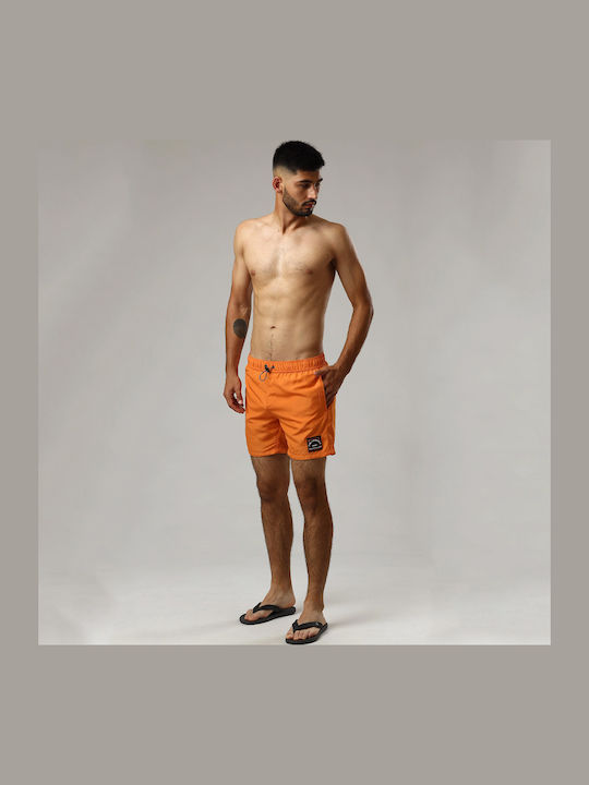 Men's Swimwear Shorts Orange with Patterns
