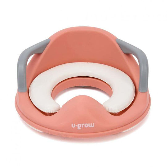 U-Grow Toddler Toilet Seat Pink with Handles and Cushion