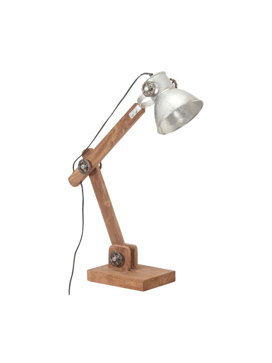Vidaxl Industrial Table Lamp 25 W Silver 58x18x90 cm E27 Silver Vidaxl Industrial Table Lamp 25 W Silver 58x18x90 cm E27 Silver
