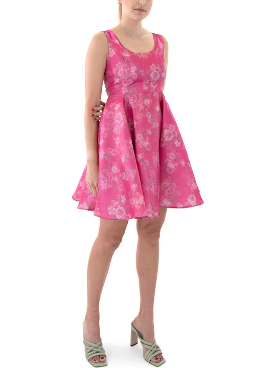 Summer Mini Dress for Wedding and Christening Pink JB-24017-Pink-Fuchsia