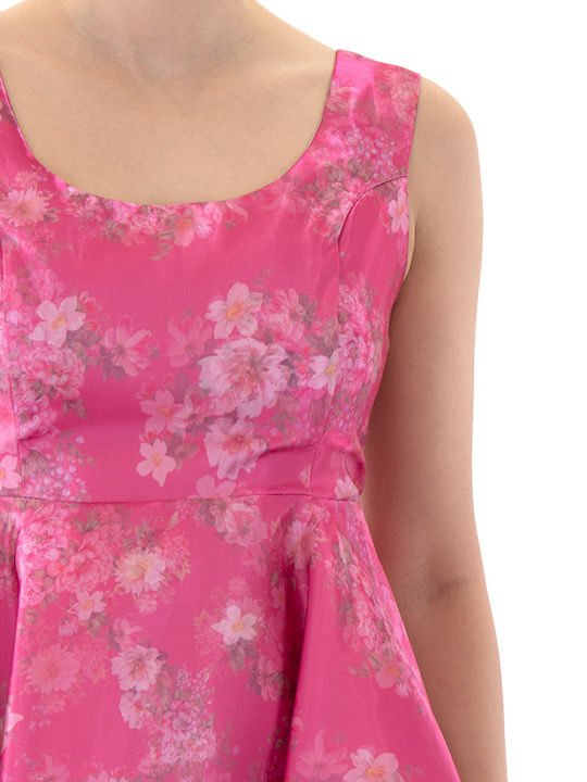 Summer Mini Dress for Wedding and Christening Pink JB-24017-Pink-Fuchsia
