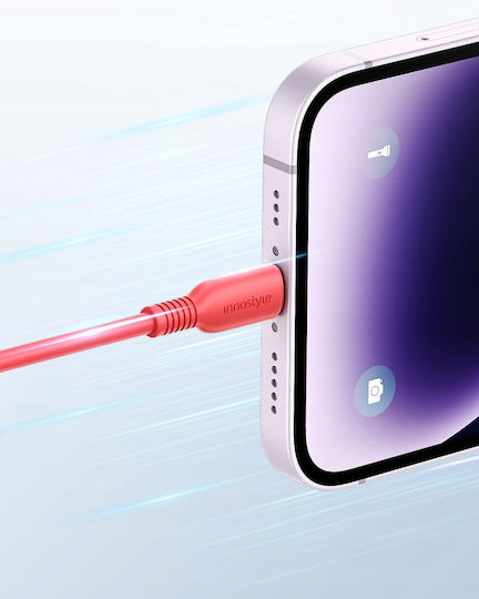 Innostyle Regular la Cablu Lightning Roșu 1m (ICL120tCRL)