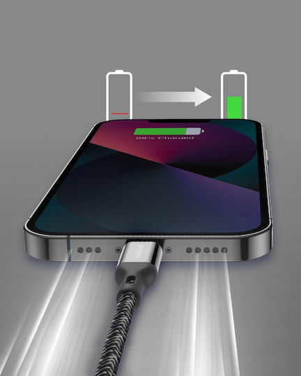 Innostyle Редовна USB-C към Lightning кабел Черен 2м (ICL150ALBLK)
