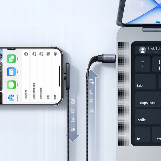 Mcdodo Flach USB-C zu Lightning Kabel 36W Schwarz 1m (CA-3350)