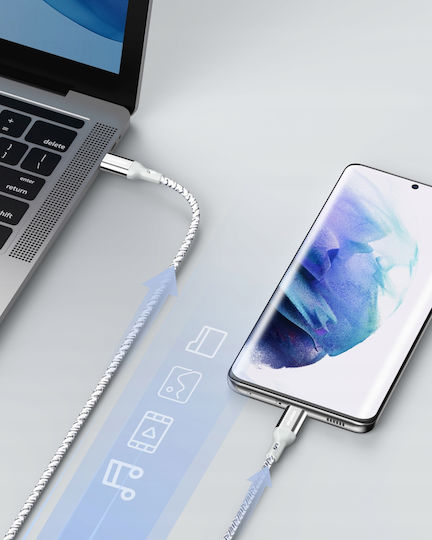 Samsung USB 2.0 Cable USB-C male - USB-C 60W Ασημί 2m ICC150ALSLV