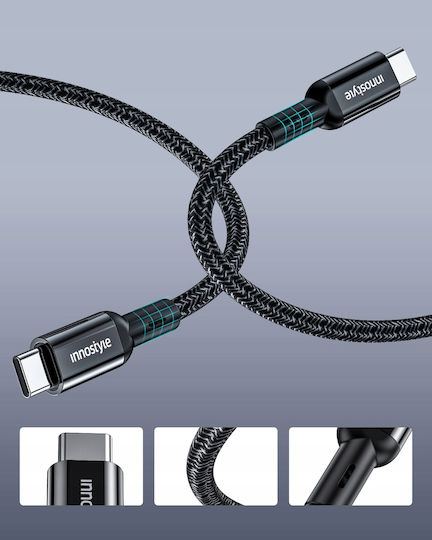 Innostyle USB 2.0 Cable USB-C male - USB-C 100W Μαύρο 2m ICC200ALBLK