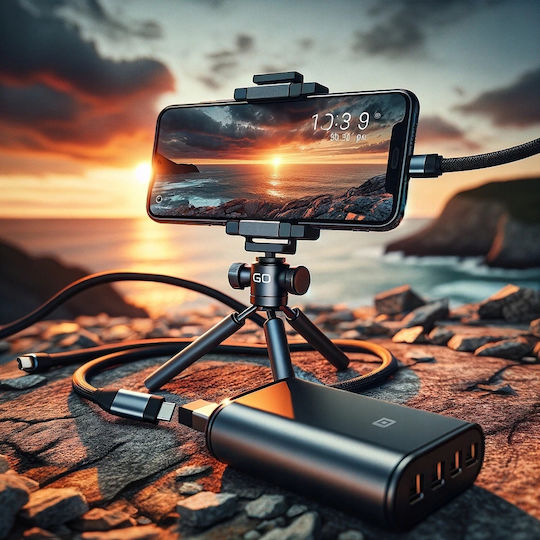 Cablu USB 2.0 USB-C Masculin - USB-C 100W Gri 1m CO2-0002