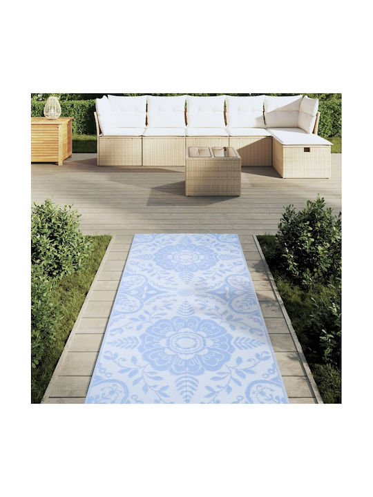 vidaXL Rug Outdoor Rectangular Blue