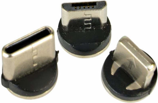 LTC Audio LED USB to Lightning / Type-C / micro USB Cable Μπλε 1m