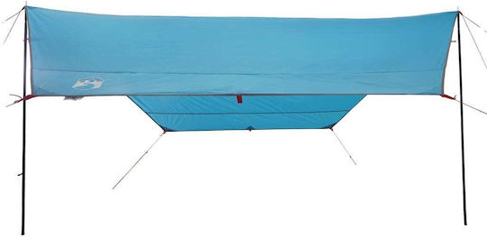 vidaXL Shade Sail Blue With Hoop & with PU Coating 3.8x4.3m 105gr/m²