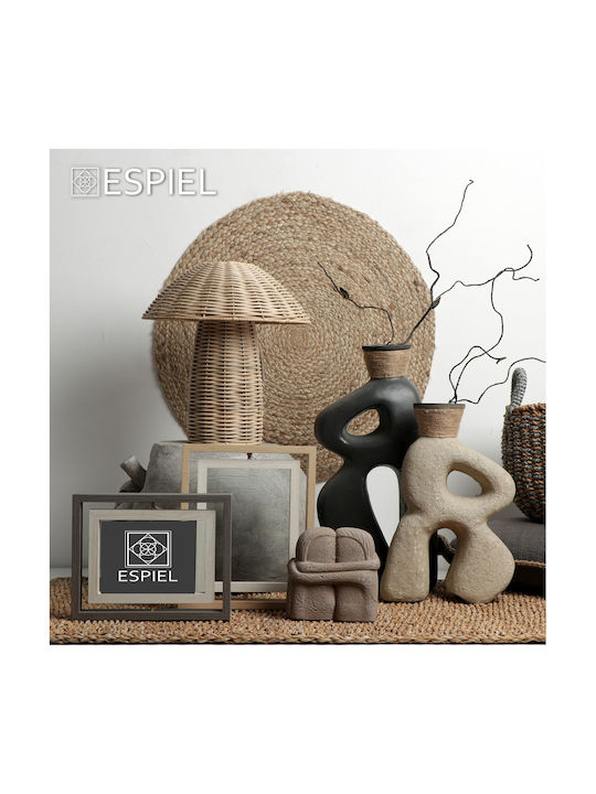 Espiel Μανιτάρι Φαναράκι Rattan Επιτραπέζιο Μπεζ 32x32x32εκ.