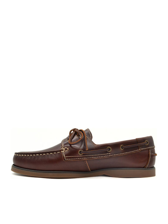 Δερμάτινα Ανδρικά Boat Shoes σε Καφέ Χρώμα