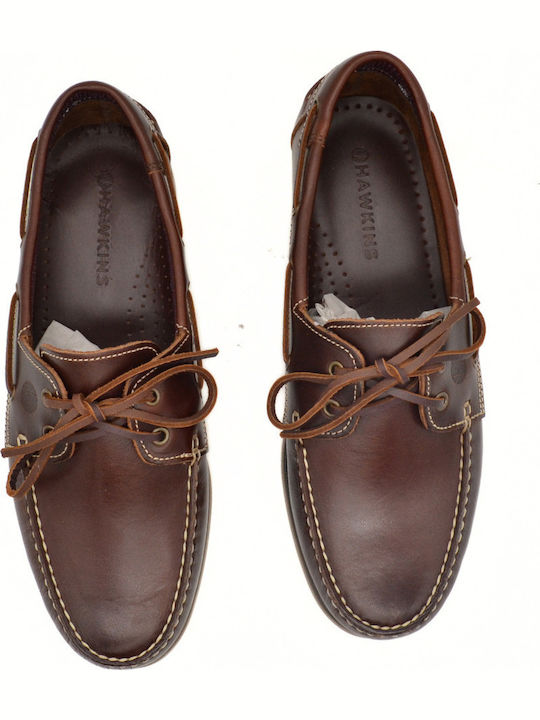 Δερμάτινα Ανδρικά Boat Shoes σε Καφέ Χρώμα