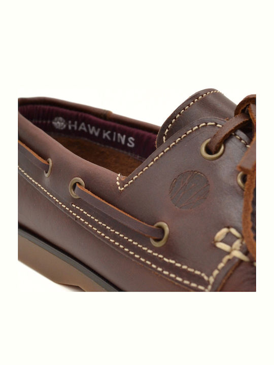 Δερμάτινα Ανδρικά Boat Shoes σε Καφέ Χρώμα