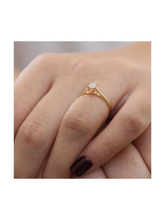 Single Stone from Gold 18K with Diamond